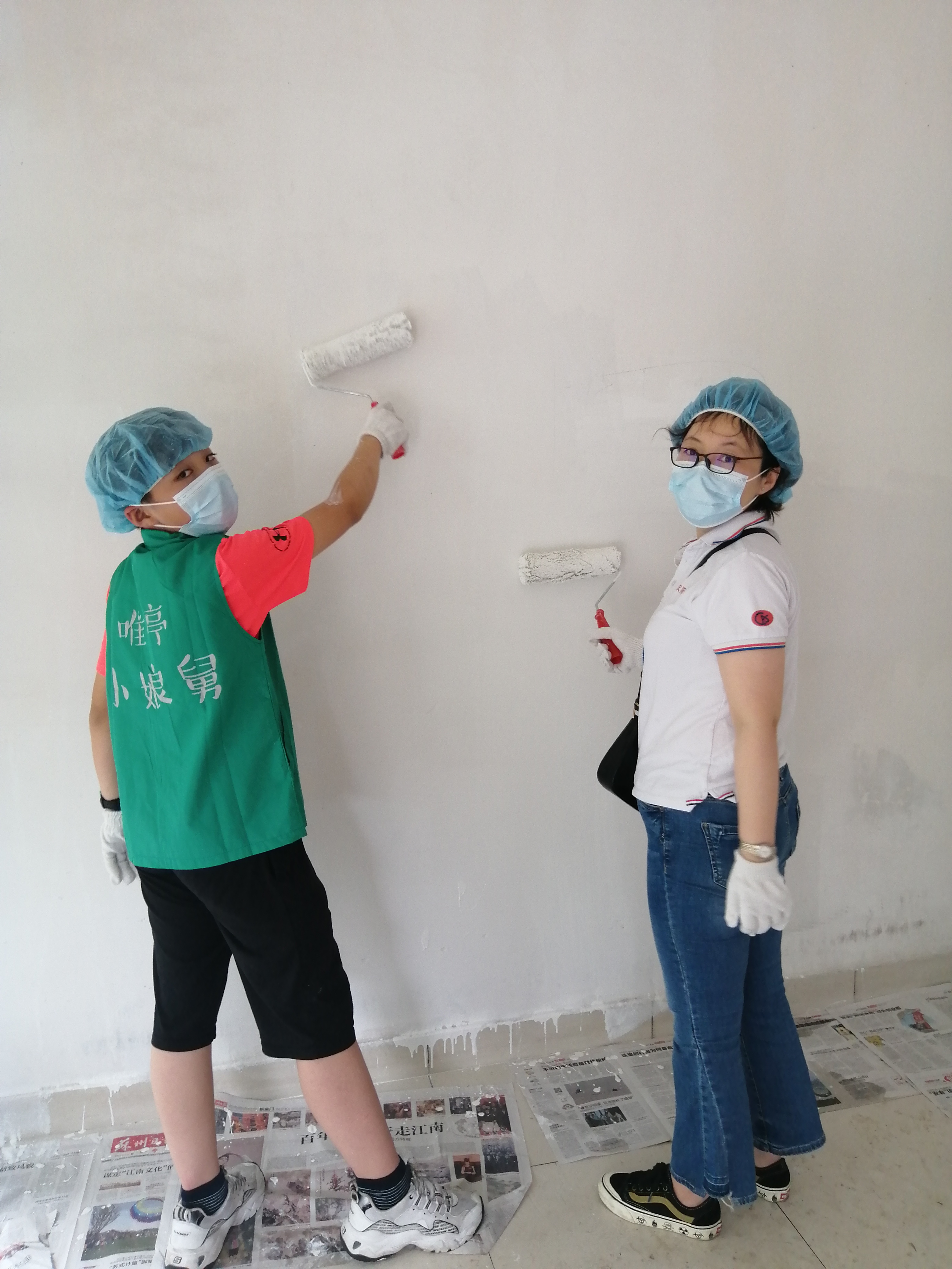 15vip太阳集团环保参加唯亭施家浜街道大手拉小手文明楼道共建“小娘舅”分队
